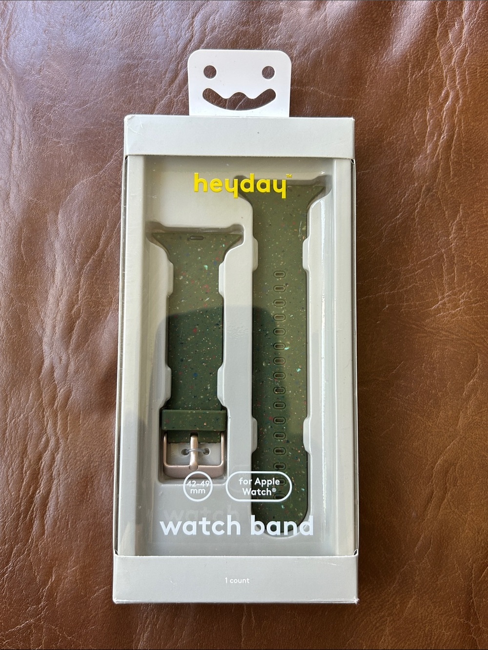 heyday Olive Green Speckled Silicone Apple Watch Band